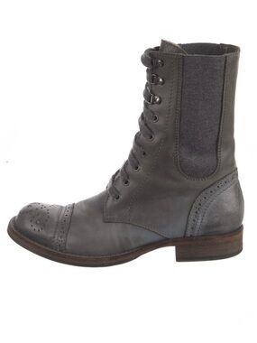 Brunello Cucinelli leather combat boots